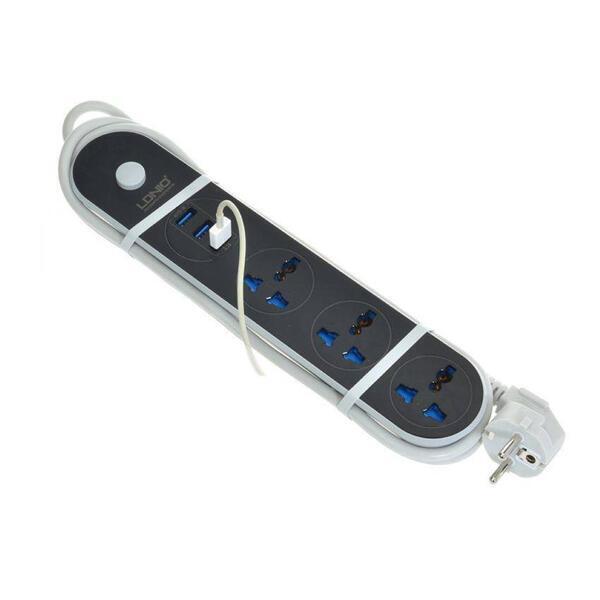 LDNIO 3 POWER SOCKET 3 USB MULTIPLUG SC3301