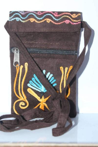 Lecra Emroddy Side Purse Bag With Different Colors Handmade Design