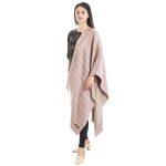 Light Brown Color With Small Check Design Stole