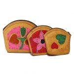 3 In 1 Leaf Stitched Coin Purse For Women