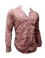 Light Pink Print Shirt For Men