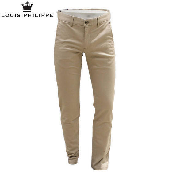 Louis Philippe Black Cotton Pants For Men