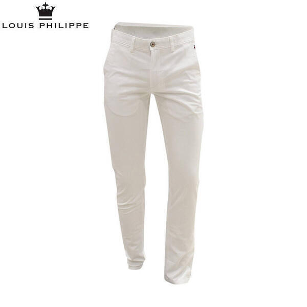 Louis Philippe Cotton Light Brown Pants For Men