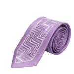 L.Purple/White Lining Neck Tie For Men