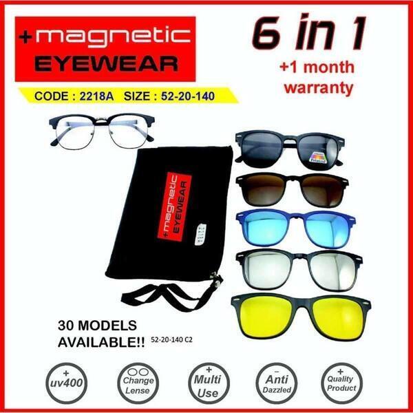 Magic 6 In 1 Clip Magnetic Sunglasses