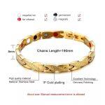 Magnet Bracelet titanium Steel Jewelry Gold Plated Bio magnetic Bracelet Ladies Bracelet Cool Bracelet Health Bracelet Energy Bracelets Original Bracelet