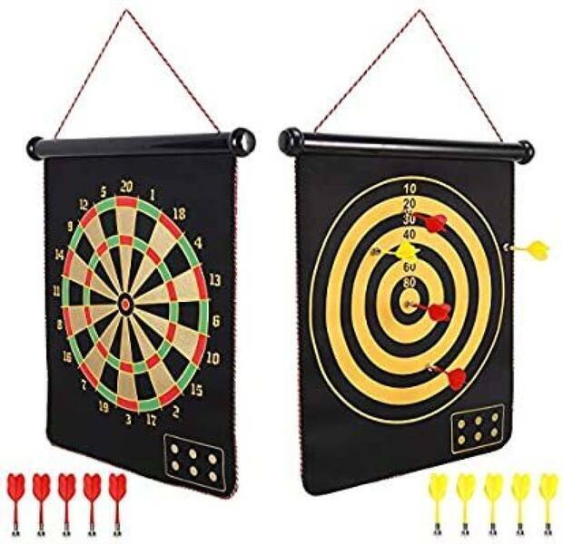 Magnetic Score Dartboard Kit -- Safety Dartboard with 6 Soft Darts