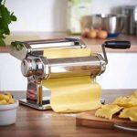 Marcato 3 In 1 Chowmein, Laphing And Pasta Maker Stainless Steel, Pasta Roller With 3 Cut Press Blade Settings, Table Top Clamp And Pasta Measuring Tool For Homemade Spaghetti, Fettuccini