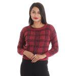 Checkered Sweater For Women
