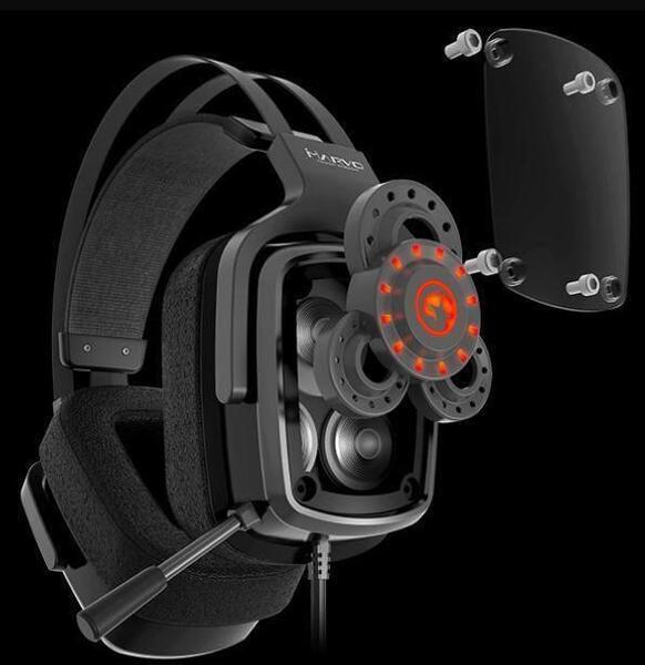 Marvo headset hg9046 backlit, surround advanced gaming headset