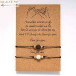 Masala Beads Couple BFF Best Friend Forever Besties Lava Stone Size Adjustable Promise Bracelet For Gift Lucky Wish SetBracelet