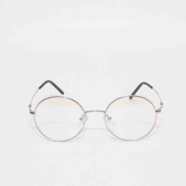 Metal Full Round Silver Frame Prescription Lenses