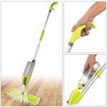 Microfiber Spray Mop With Washable Mop Pads And 600ML Refillable Bottle for Home Floors Cleaning-Green