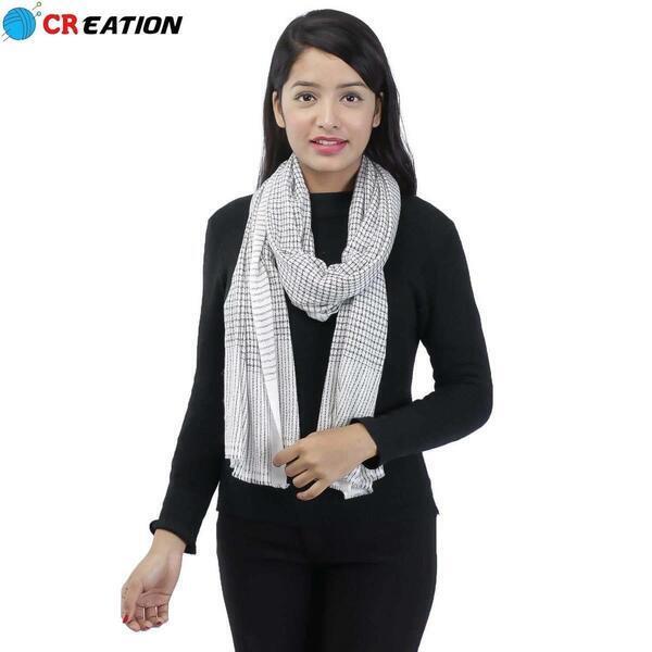 Multi Color Check Design Shawl