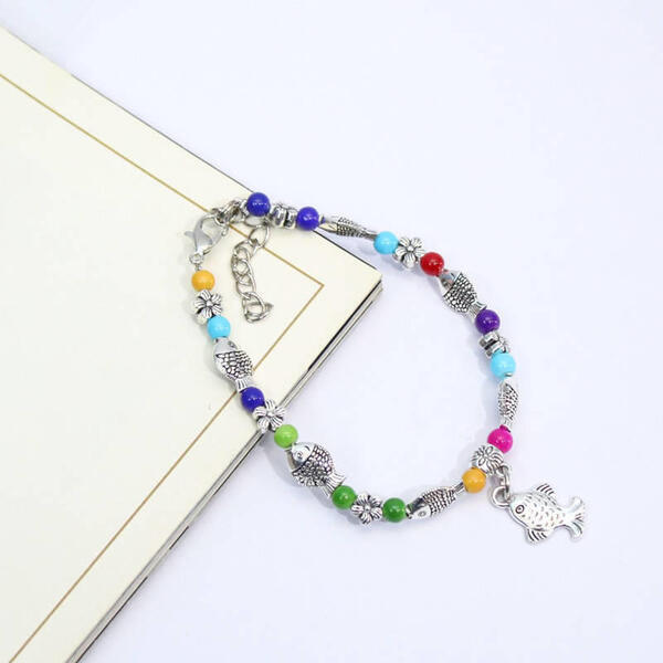 Multicolor Beaded Fish Design Bracelet For Women