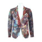 Multicolor Printed Double Buttoned Blazer For Men