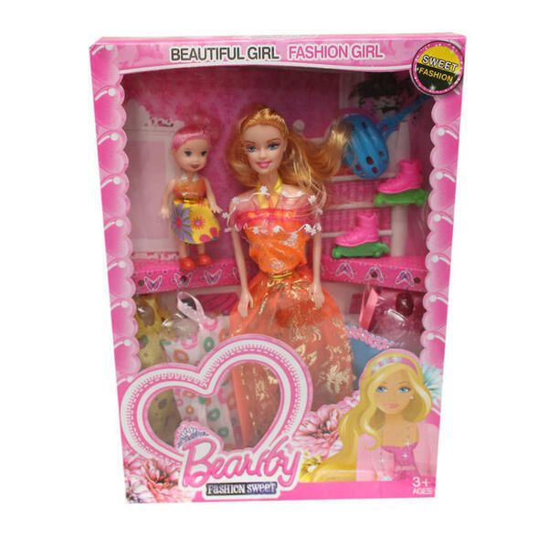 Multicolored Beauty Plastic Doll Set