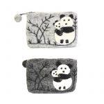 Multicolored Panda Design Felt Purse For Women