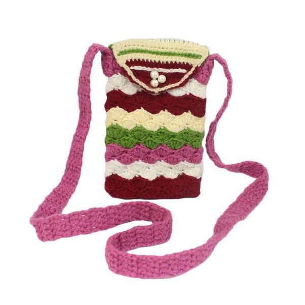 Multicolored Patterned Mobile Holder/ Purse For Women