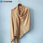 Mustard Single Layered Check Designed Unisex Shawl
