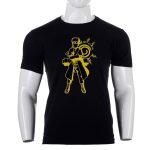 Naruto Printed Casual  Cotton Black  T-Shirt For Men