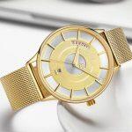 NAVIFORCE Nf3007 Day Date Function Luxury Brand Quartz Watch – Golden