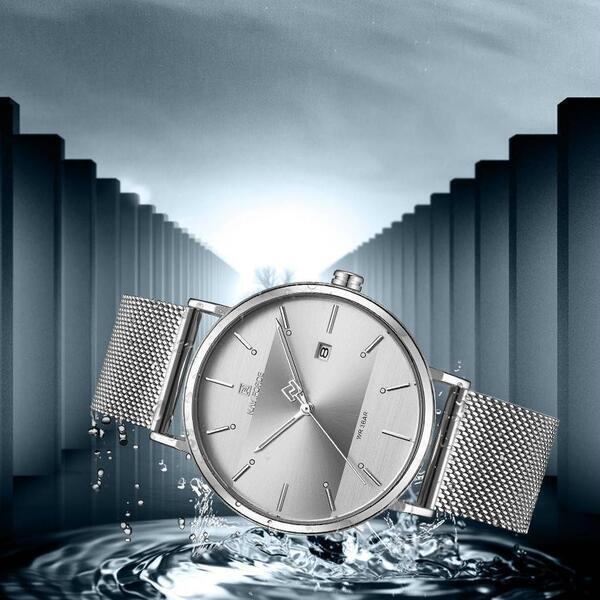 NAVIFORCE NF3008 Date Function Stylish Elegant Casual Quartz Watch For Men