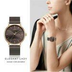 NAVIFORCE NF3008 Date Function Stylish Elegant Casual Quartz Watch For Women - Coffee