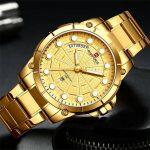 NAVIFORCE Nf9152 Day Date Function Analog Stainless Steel Watch – Golden