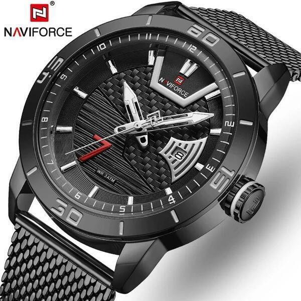 NAVIFORCE NF9155A Stainless Steel Mesh Date Function Luxury Watch For Men