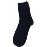 Navy Solid Mid Calves Socks For Men