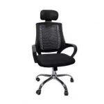 Net Revolving Chair With Head Rest