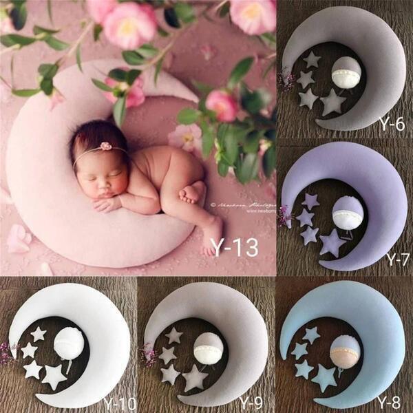 New Born Baby Moon & Stars Pillow For Photo Shoots