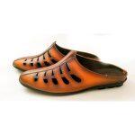 New Brown Closed Slip On Sandals For Men