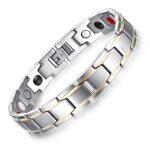 New Gold Toned Energy Therapy Bio Magnetic Stainless Steel Bracelet New