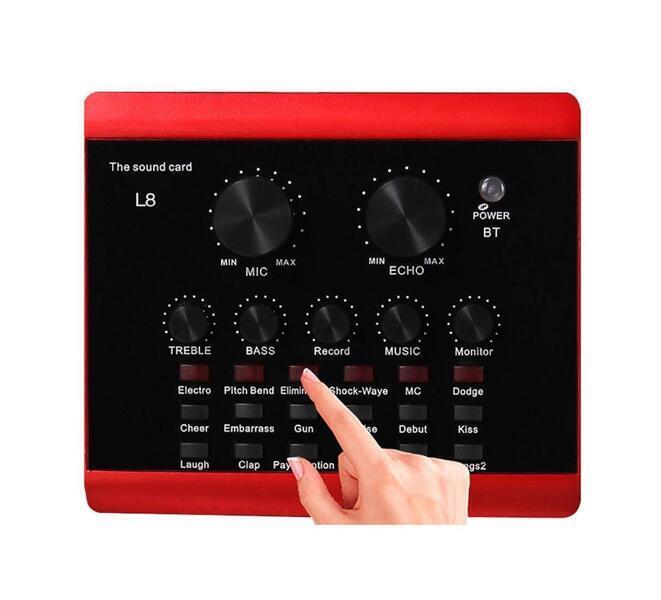 New L8 Sound Card Live With Microphone For Live Show Mobile Phone Computer PC