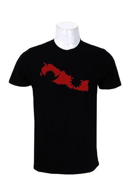 New Map Nepal Printed T-Shirt For Men