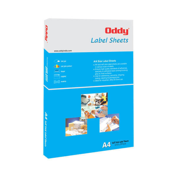 Oddy A4 Paper Label Sheets - 56 label/sheet (100 sheets) for Lazer