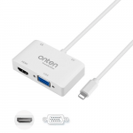 Onten Lightning And Micro To Hdmi And Vga Adapter (1080P)