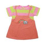 Orange Colour Cotton Baby Girl Frock Set