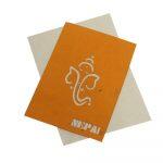 Nepal & Ganesh Embossed Lokta Paper Greeting Card & Envevlop- 5 X 6