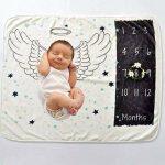 Organic Baby Monthly Milestone Blanket For Newborn Boy Or Girl 1 To 12 Months Soft Photography Background Prop Baby Shower Gift