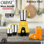 Orpat Mixer Grinder Kitchen Chef 650 Watts