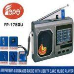Outdoor portable Radio pocket Radio vintage Radio Epe AM/FM/SW1-6 8 Bands Radio With USB/TF Card Music Player RechargeableWith Double Torch Light / Flashlight