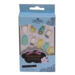 Oval Jewelled Nail – Sea Green/Yellow Acrylic Nails