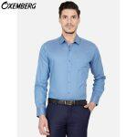 Oxemberg light Blue Formal  Slim Fit Shirt For Men