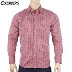 Oxemberg Red Checkred Printed Slim Fit Shirt For Men