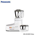 PANASONIC MX-AC220H Grey - 550 Watts 2 Jars Super Mixer Grinder With Blending Mixing & Grinding