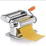 Pasta Maker, 3 in 1 Pasta Machine Stainless Steel, Pasta Roller with 3 Cut Press Blade Settings, Table Top Clamp and Pasta Measuring Tool for Homemade Spaghetti, Fettuccini