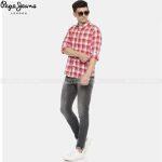 Pepe Red & White Shirt For Men